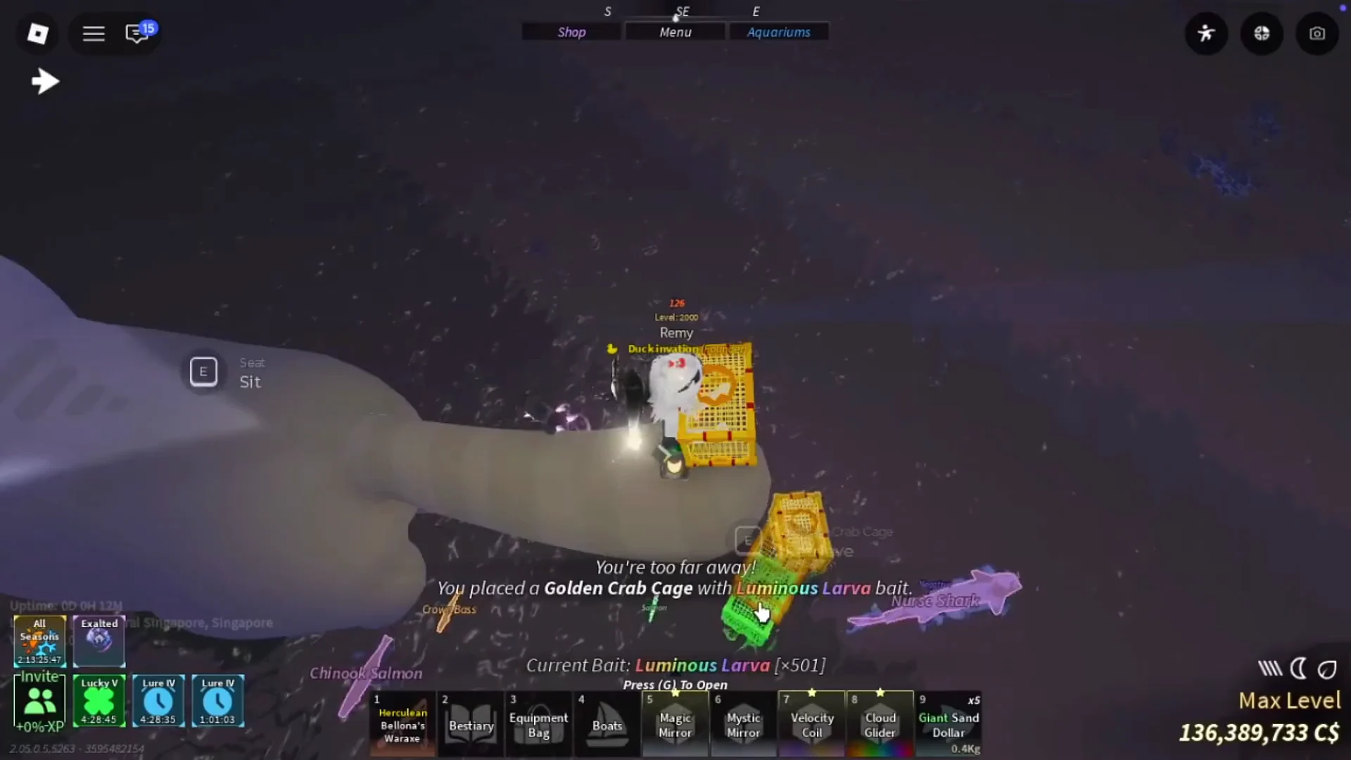 Deploying Crab Cages