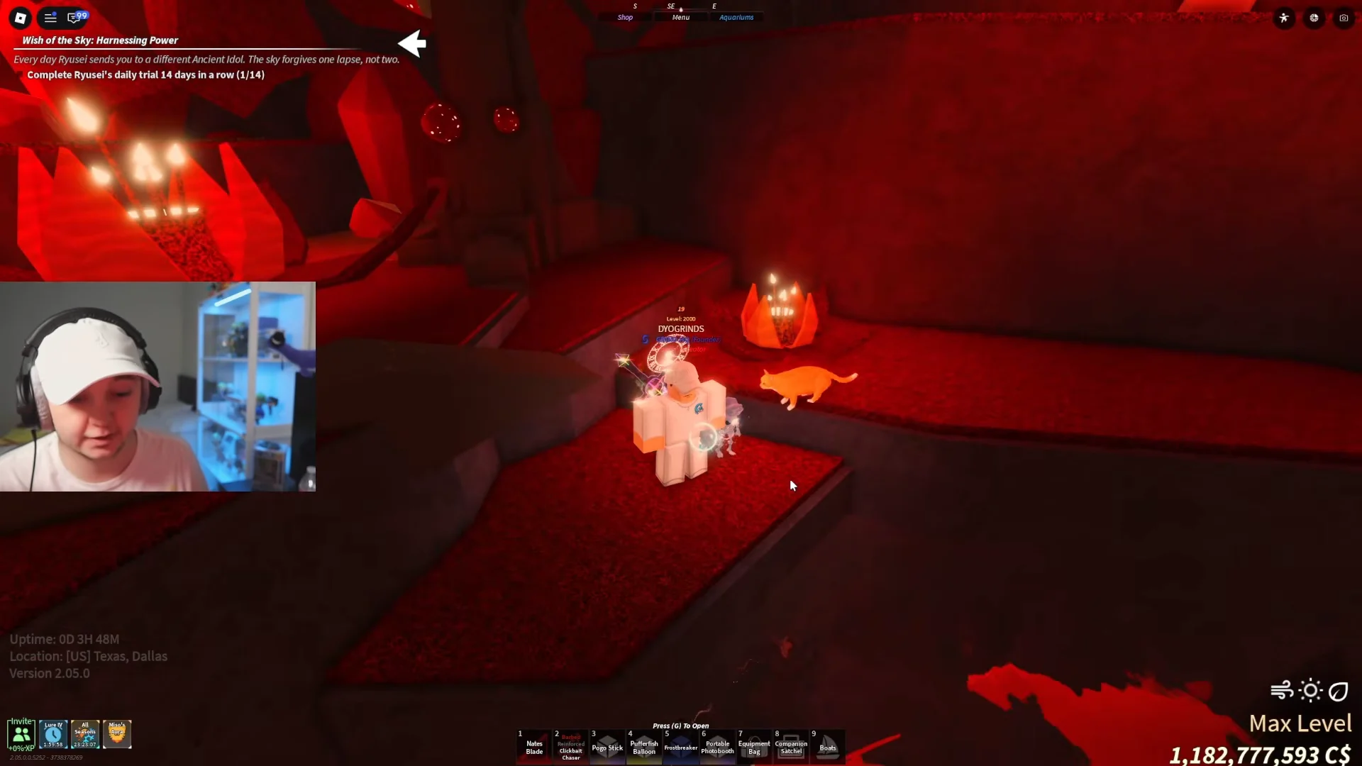 Crimson Cavern Quest & Fishing