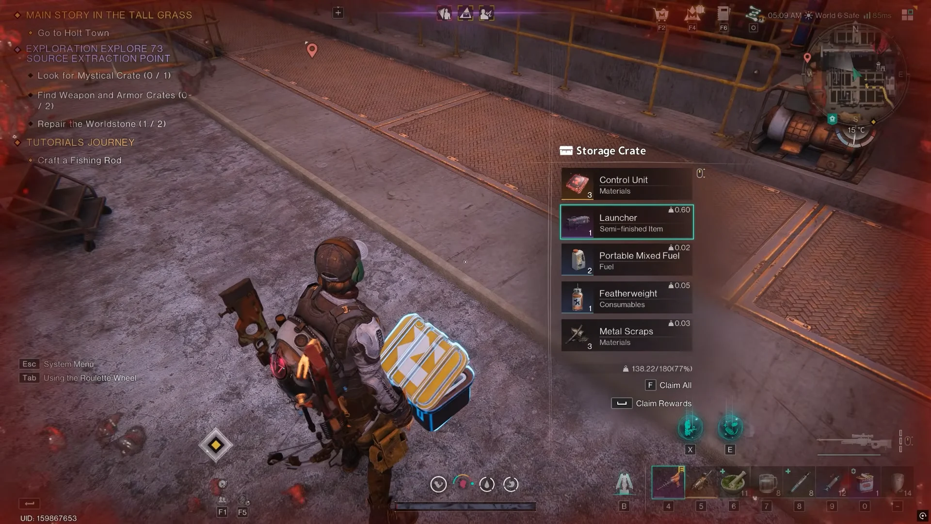 Looting the Storage Crate