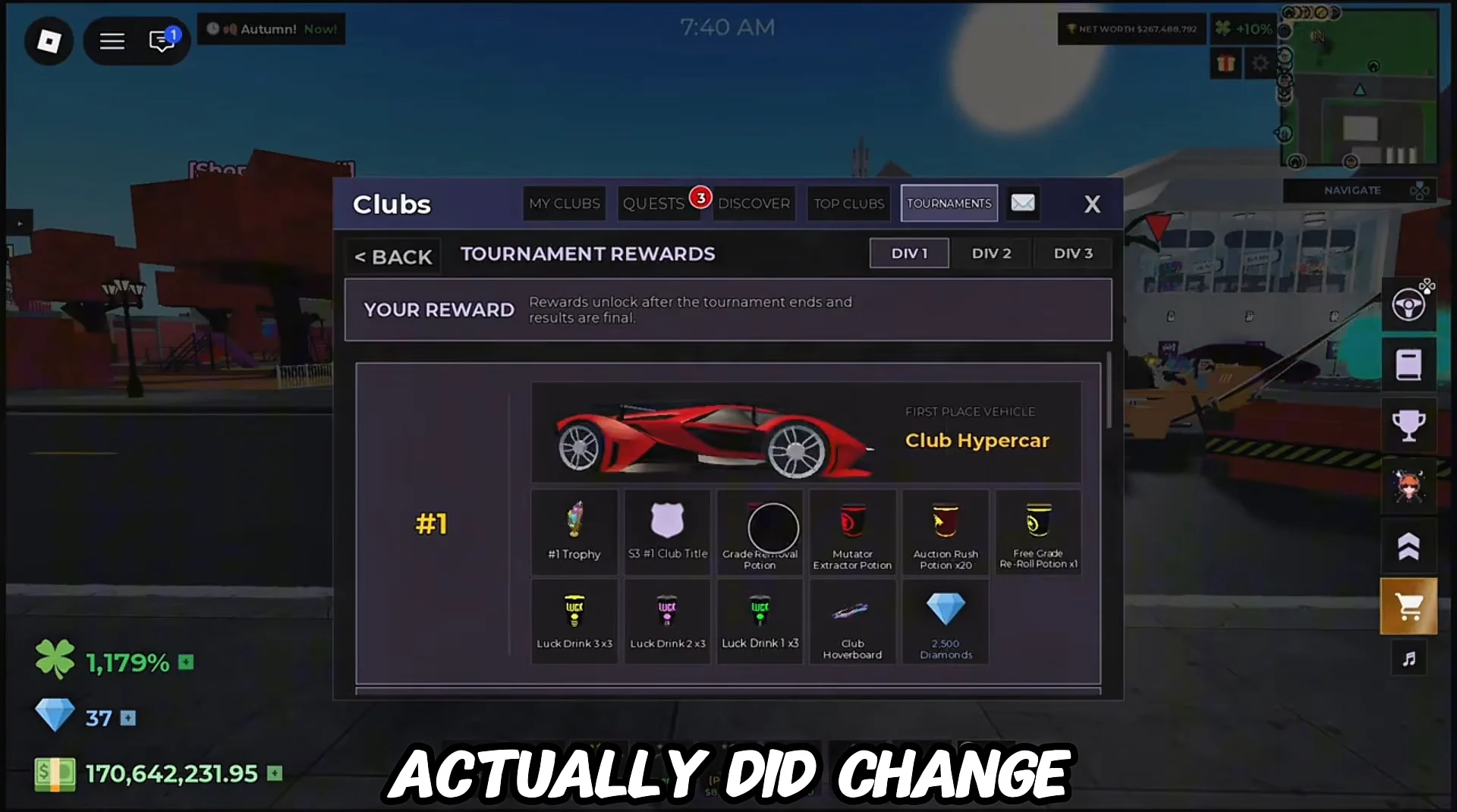 Tournament Bracket System & Rewards