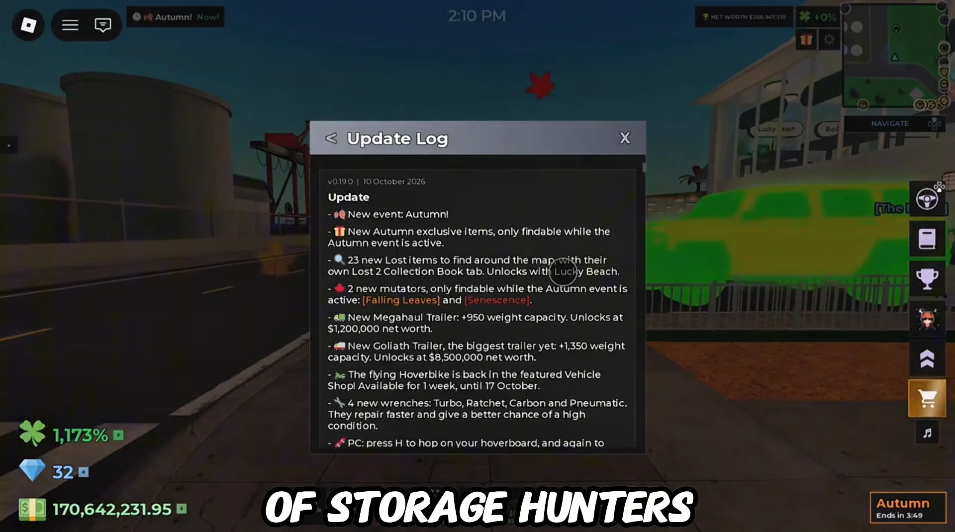 Autumn Event & Update Log