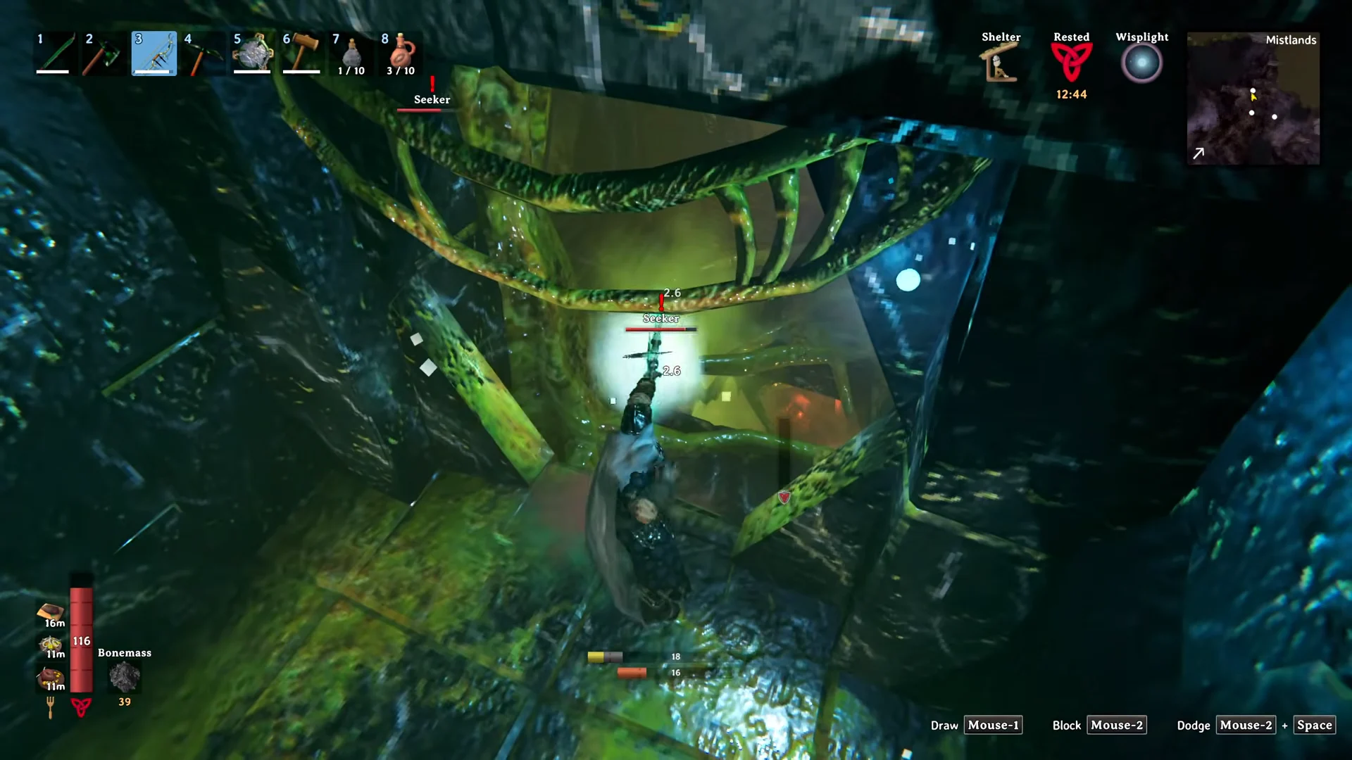 Entering first Infested Mine