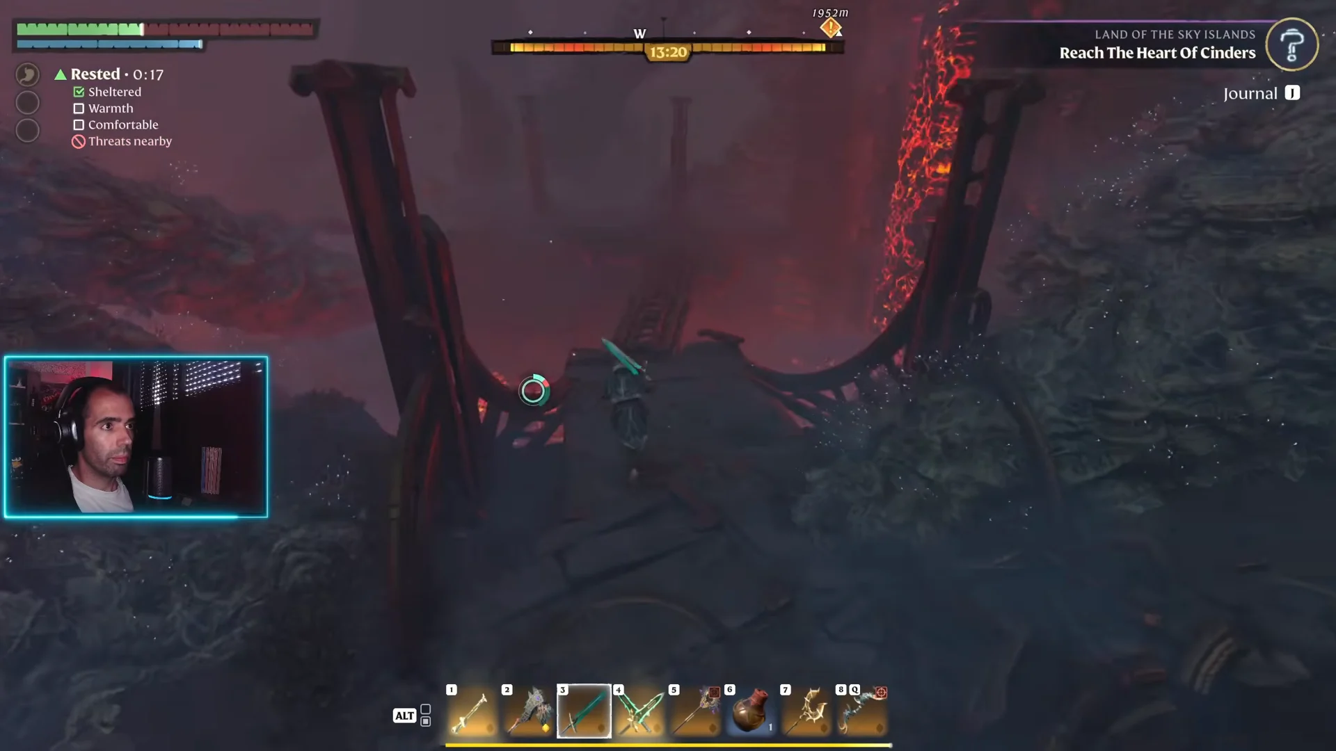 Traversing lava chasms