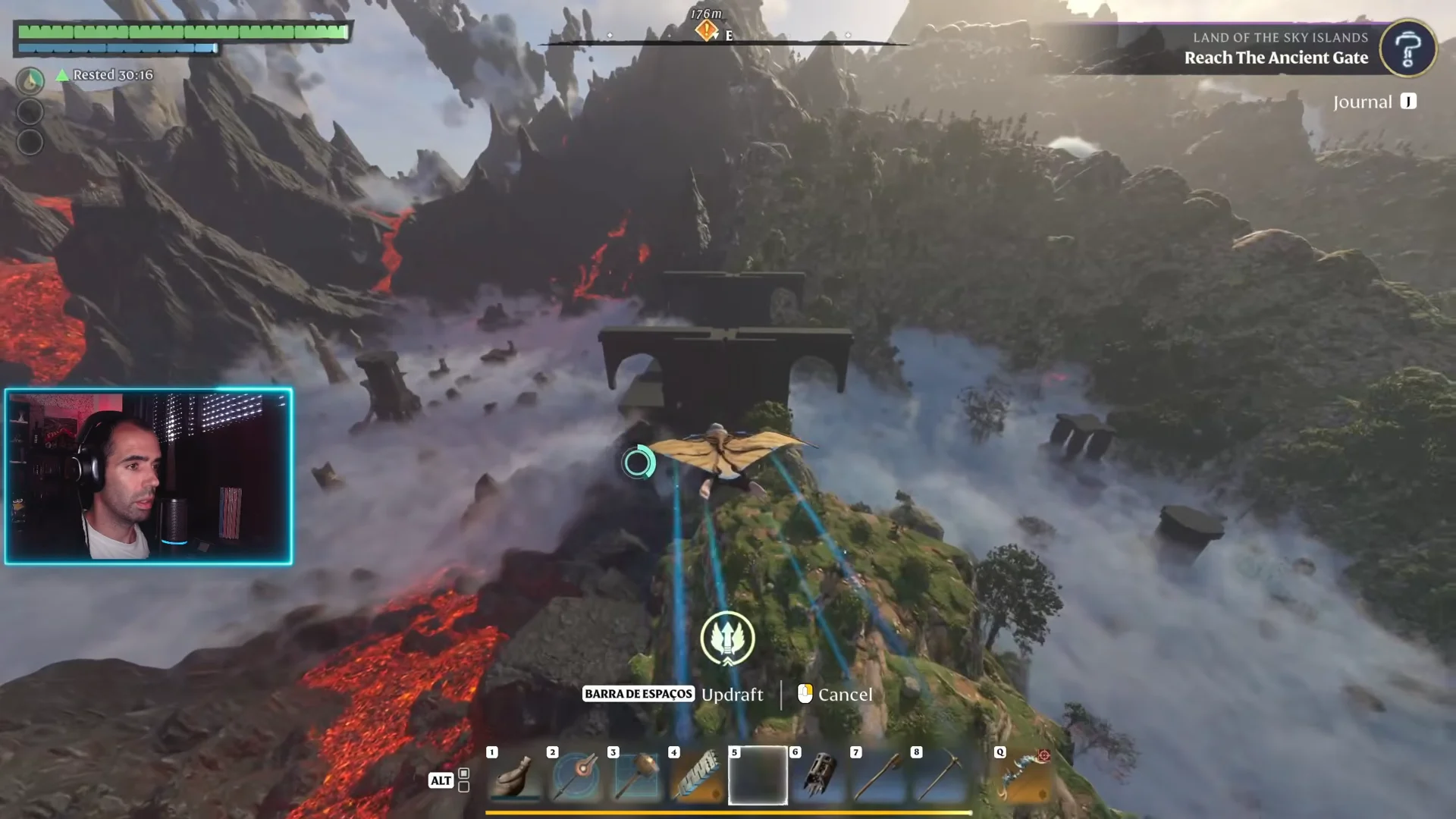 Gliding toward Ancient Gate