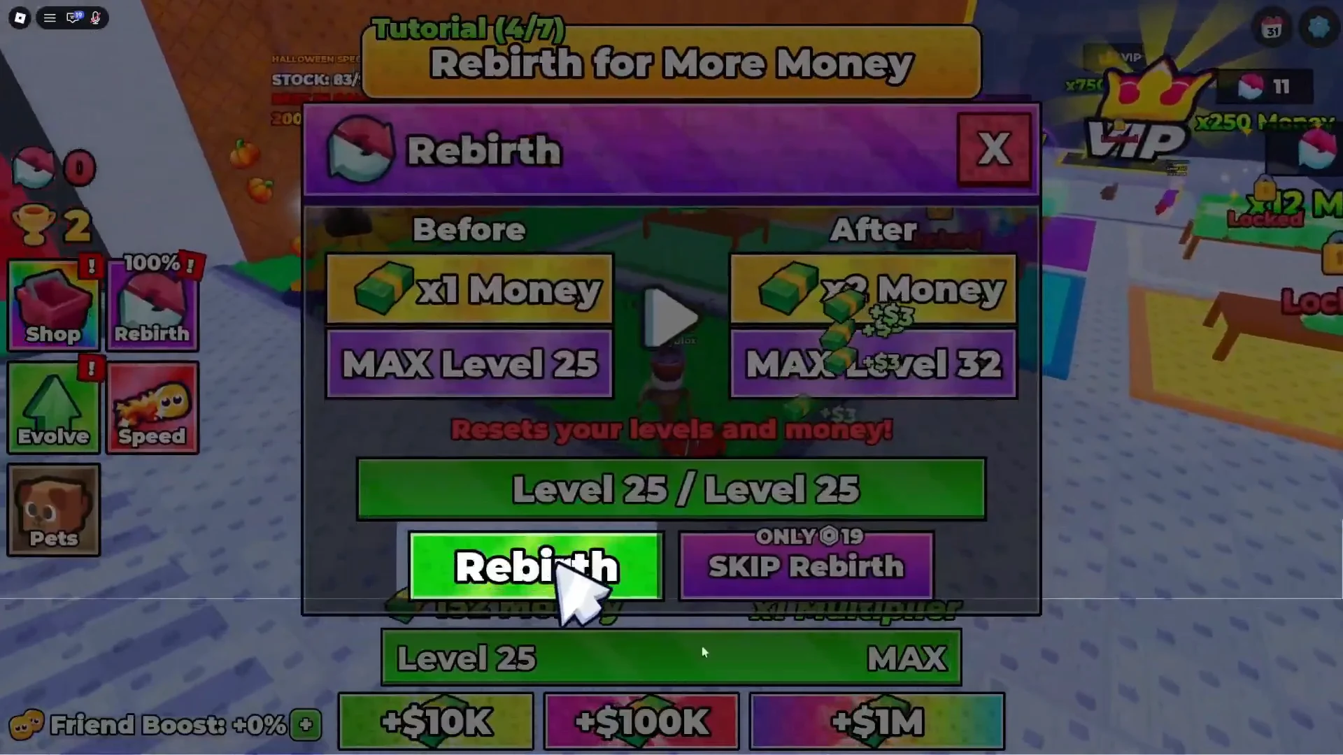 Equipping Cash Pad & Rebirthing