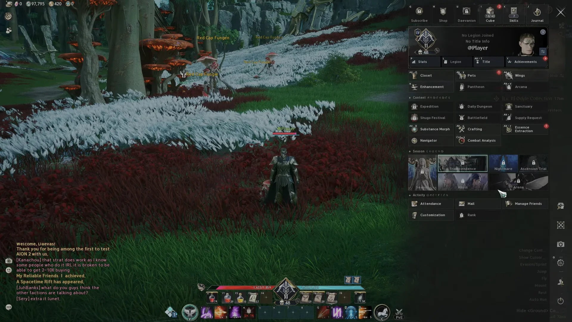 Main Menu Settings