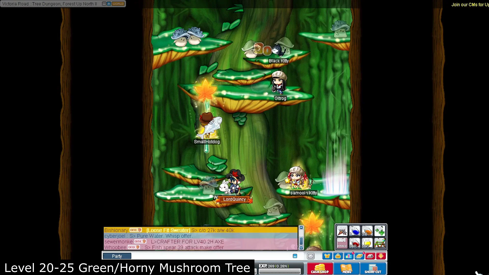 Level 20-25: Green/Horny Mushroom Tree