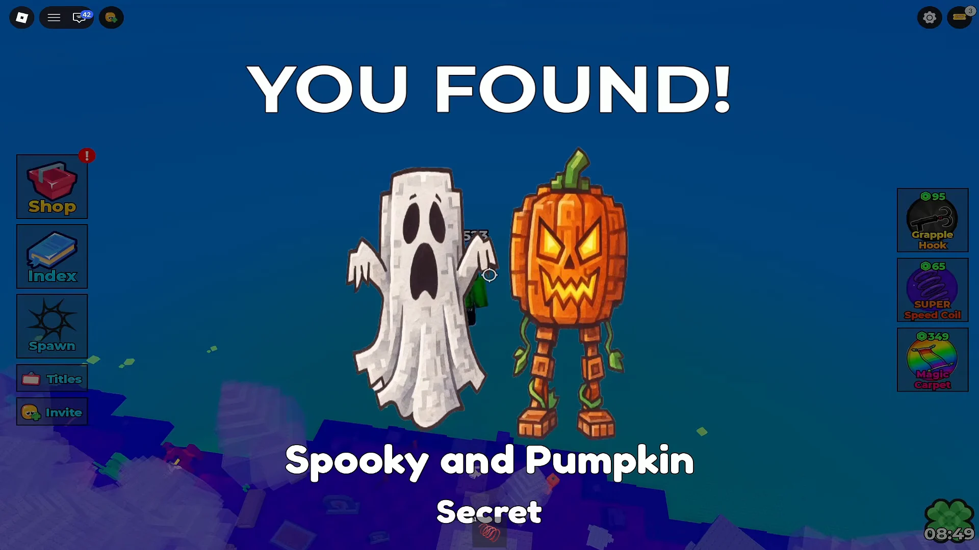 Spooky and Pumpkin secret platforming