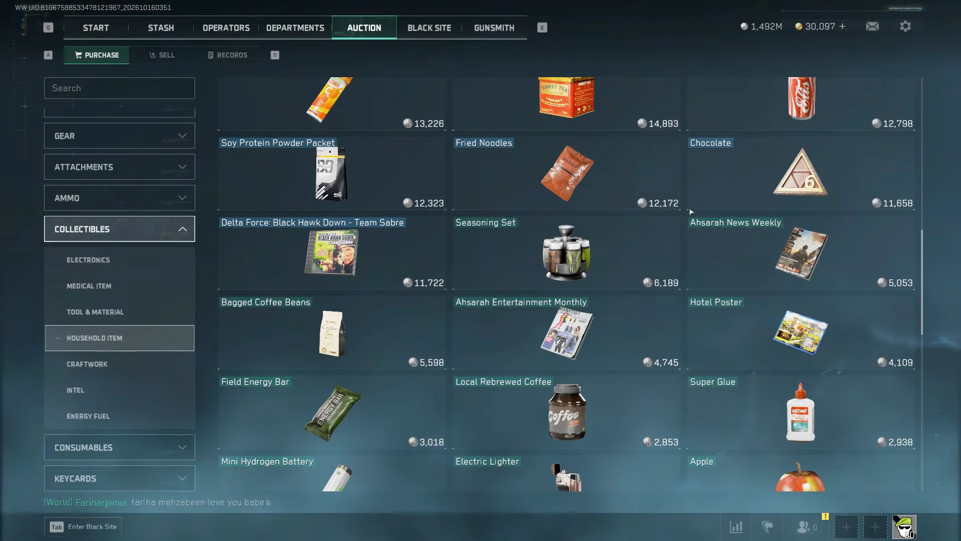 Buying Household Items from Auction