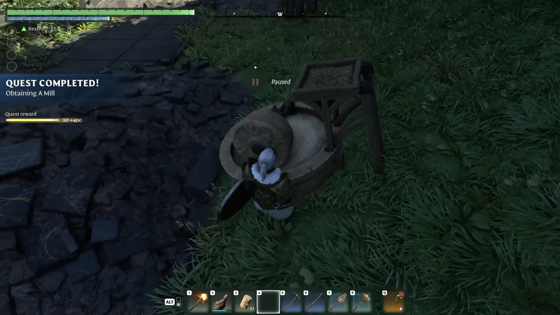 Mill placed, quest completed