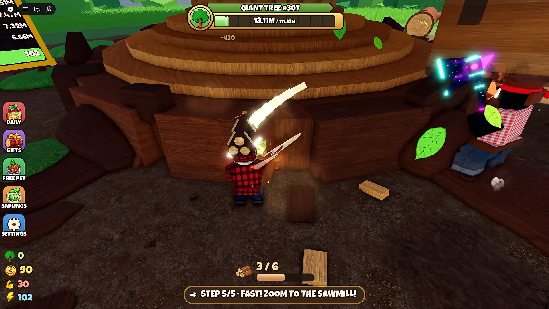 Chopping Giant Tree #307