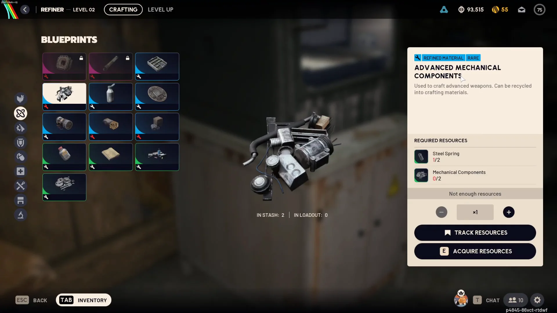Workshop Crafting Interface