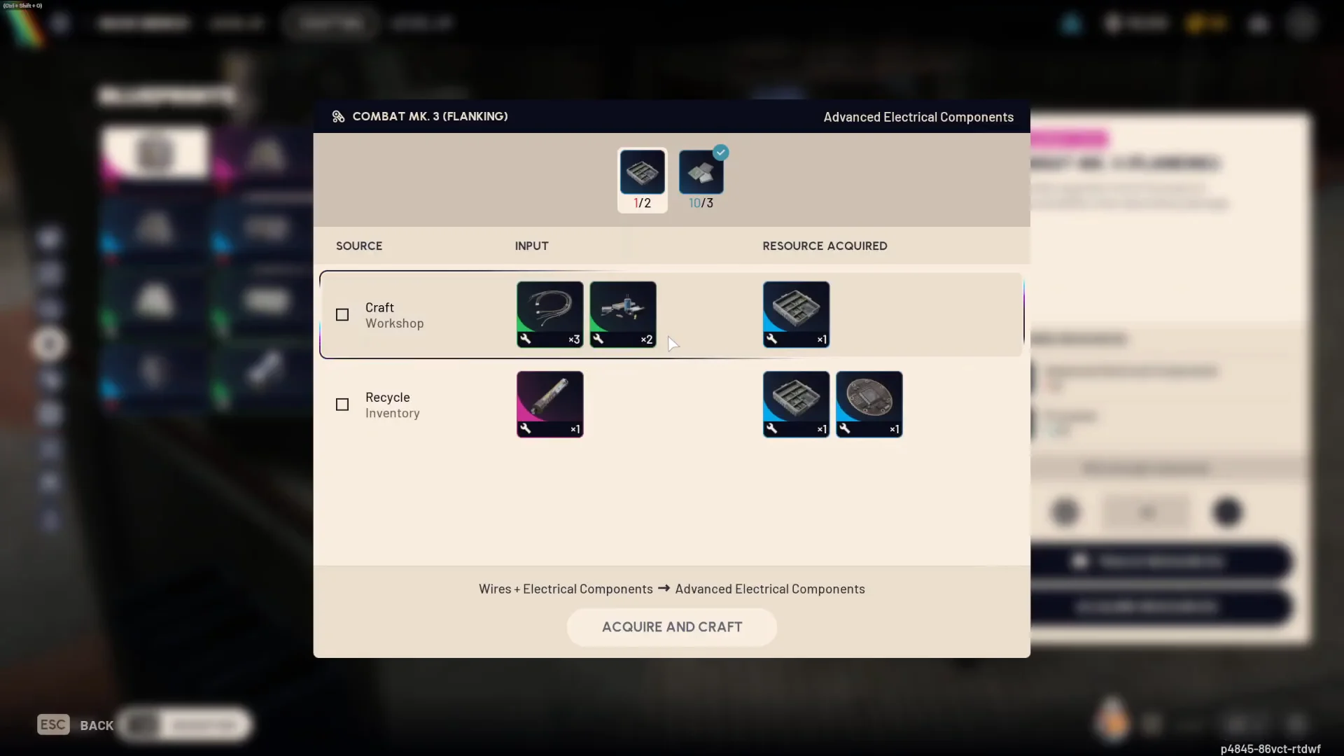 Quick Crafting Combat Mk. 3 (Flanking)