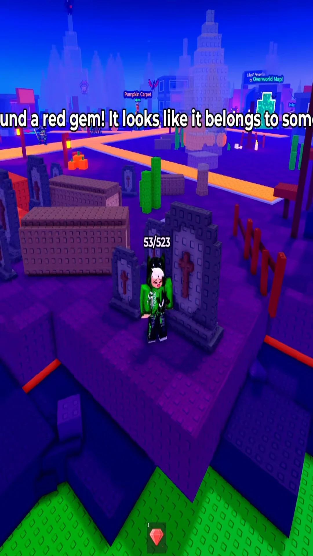 Finding the Red Gem at the Graveyard