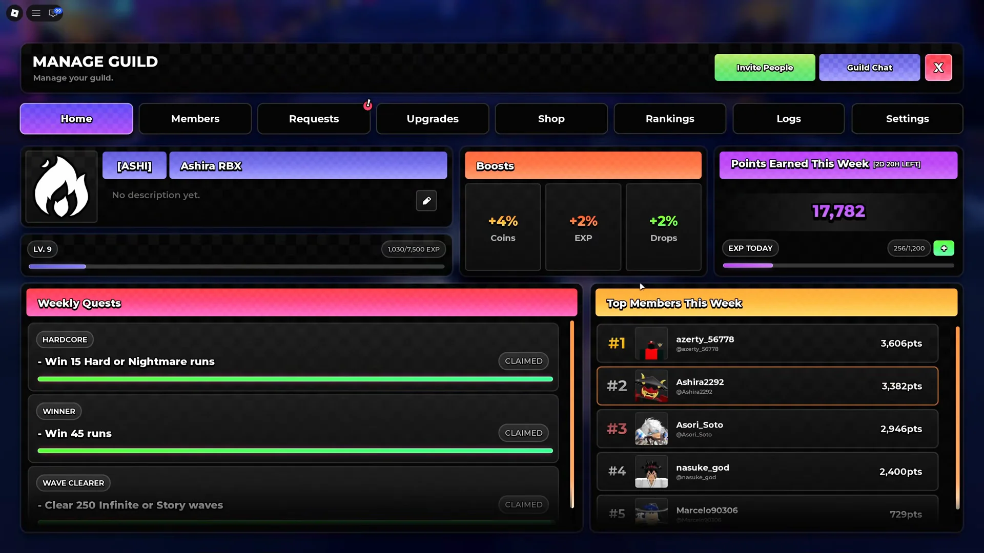 Guild Perks & Gamepass