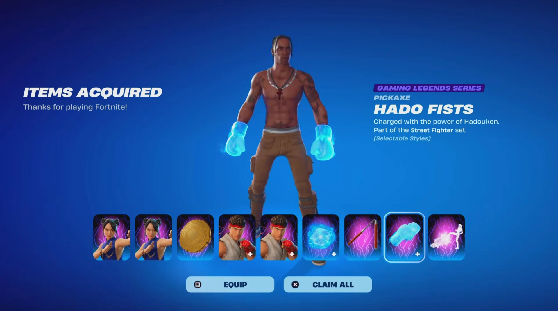 Street Fighter Cosmetics Inspection