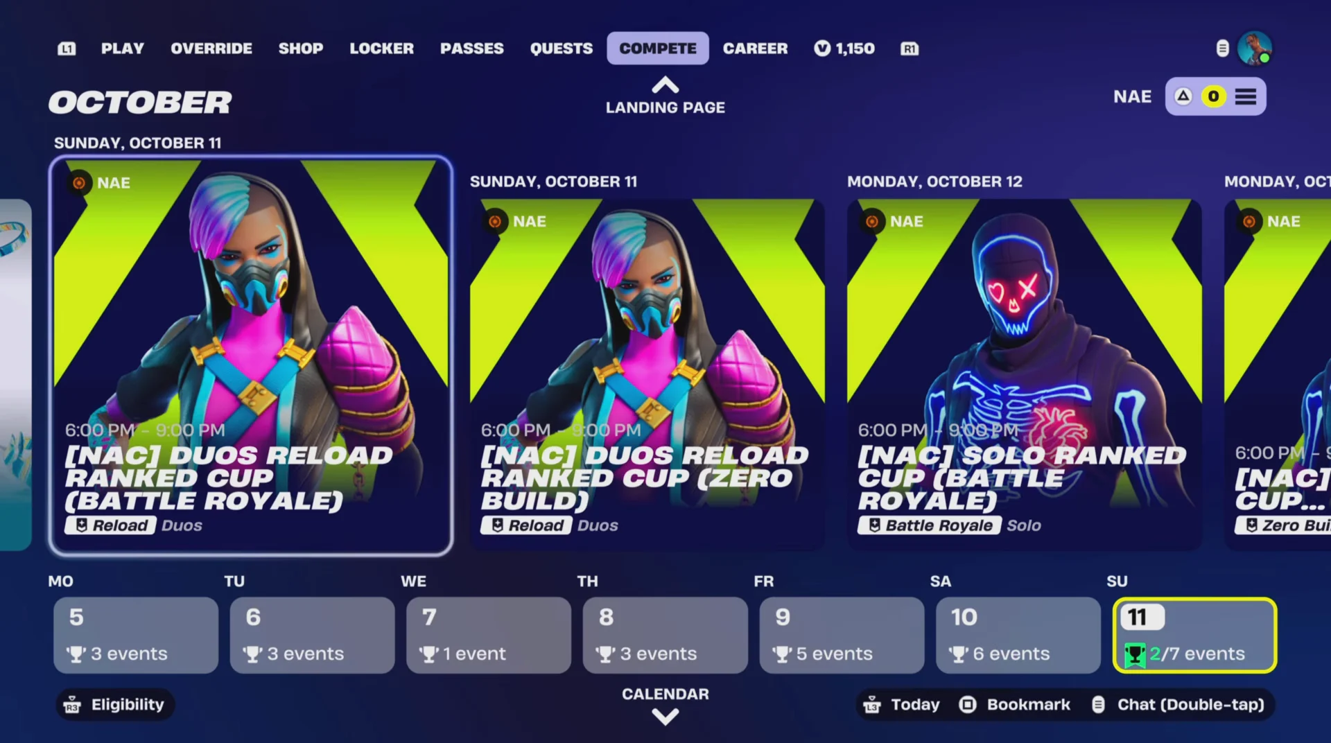 Compete Tab Tournament Schedule