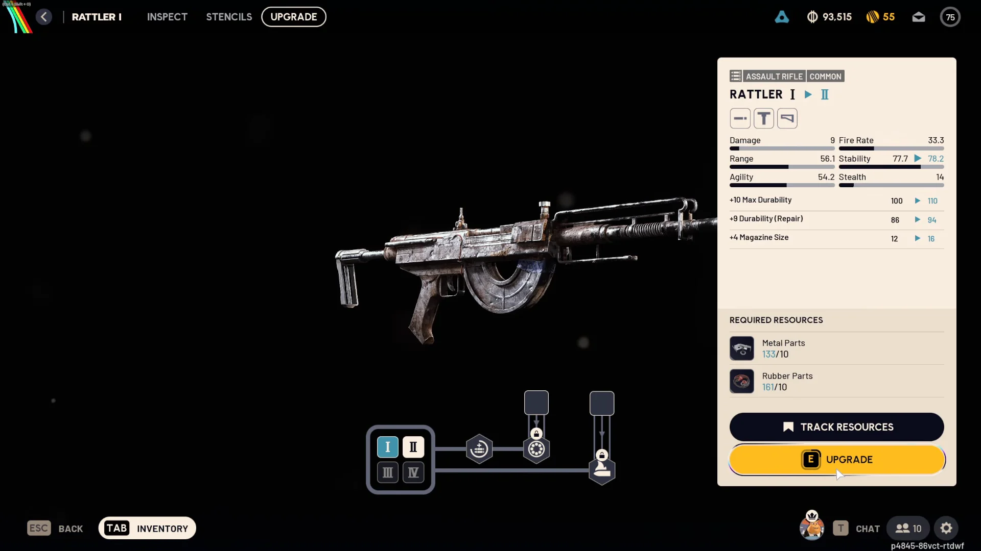 Opening Inventory & Upgrading Rattler I