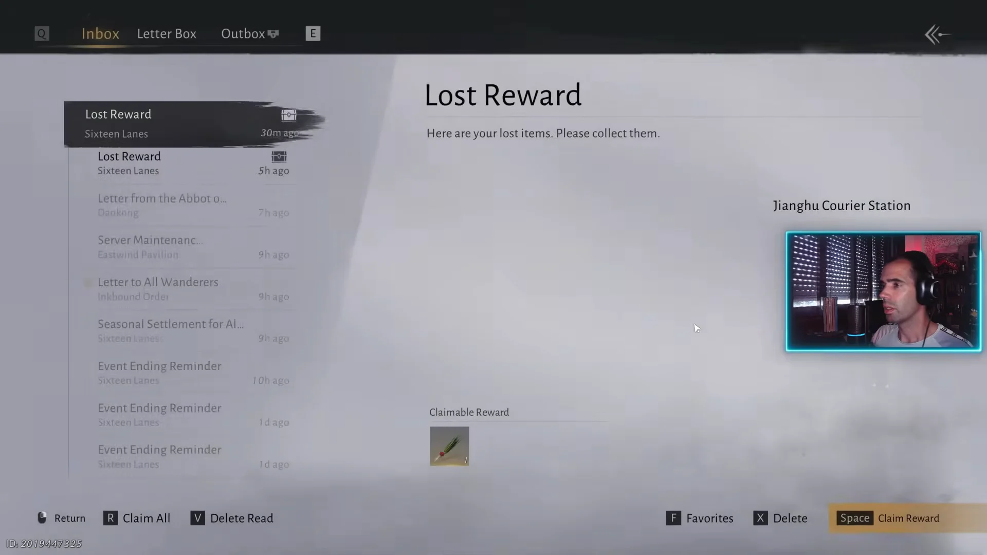 Mailbox Item Claim