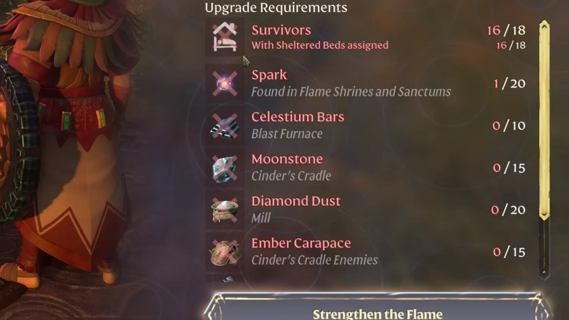 Level 11 requirement list