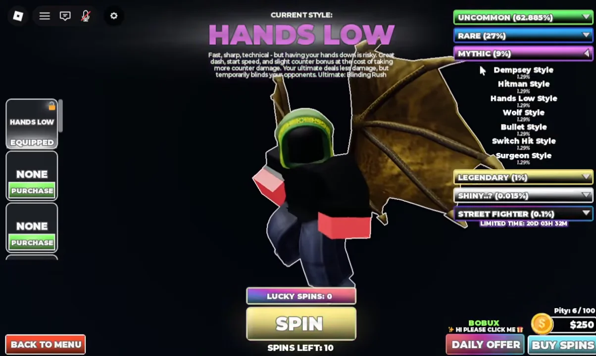 Rolling Hands Low Style
