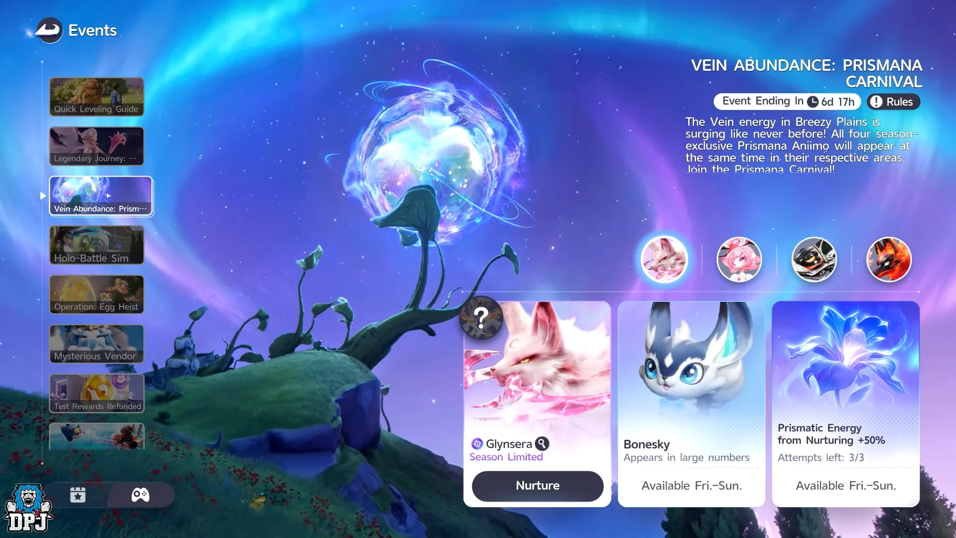 Accessing Event Menu