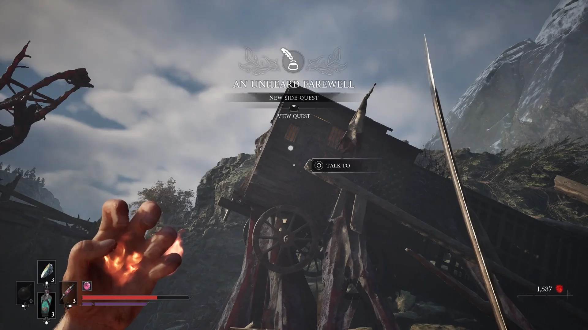 Initiating "An Unheard Farewell" Quest