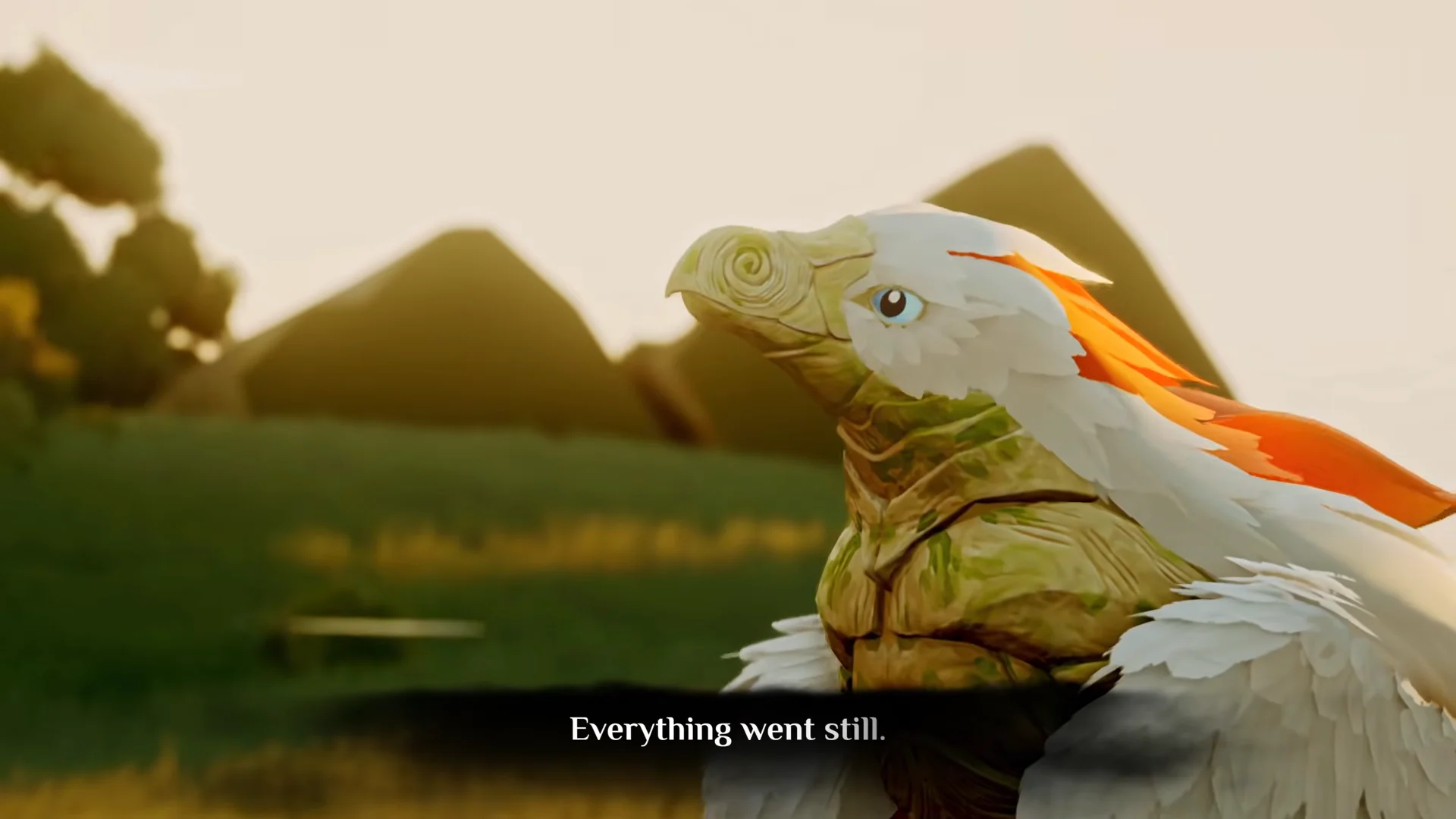 Avian protagonist close-up