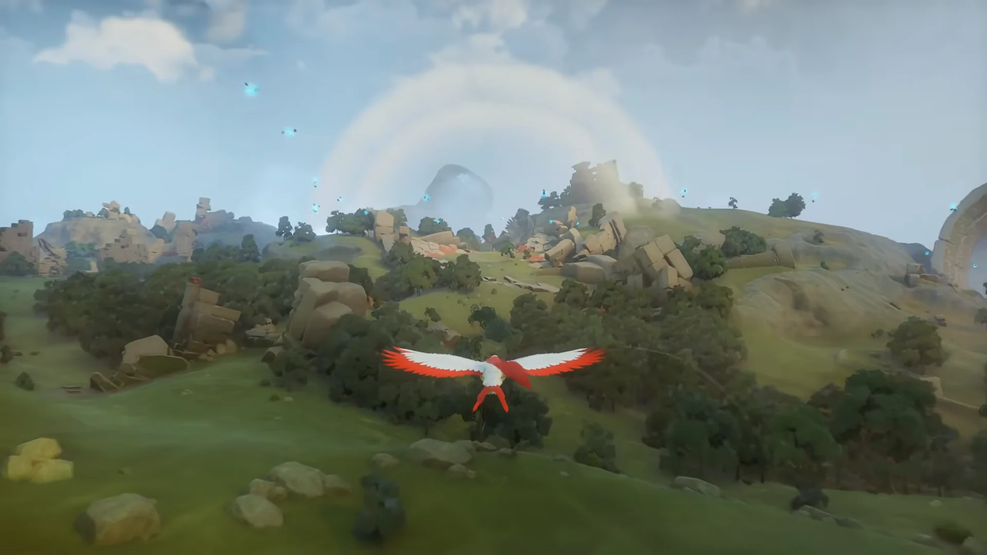 Gliding over hills
