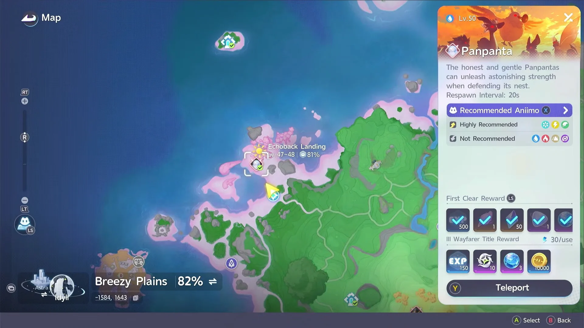 Map Navigation to Alpha Panpanta