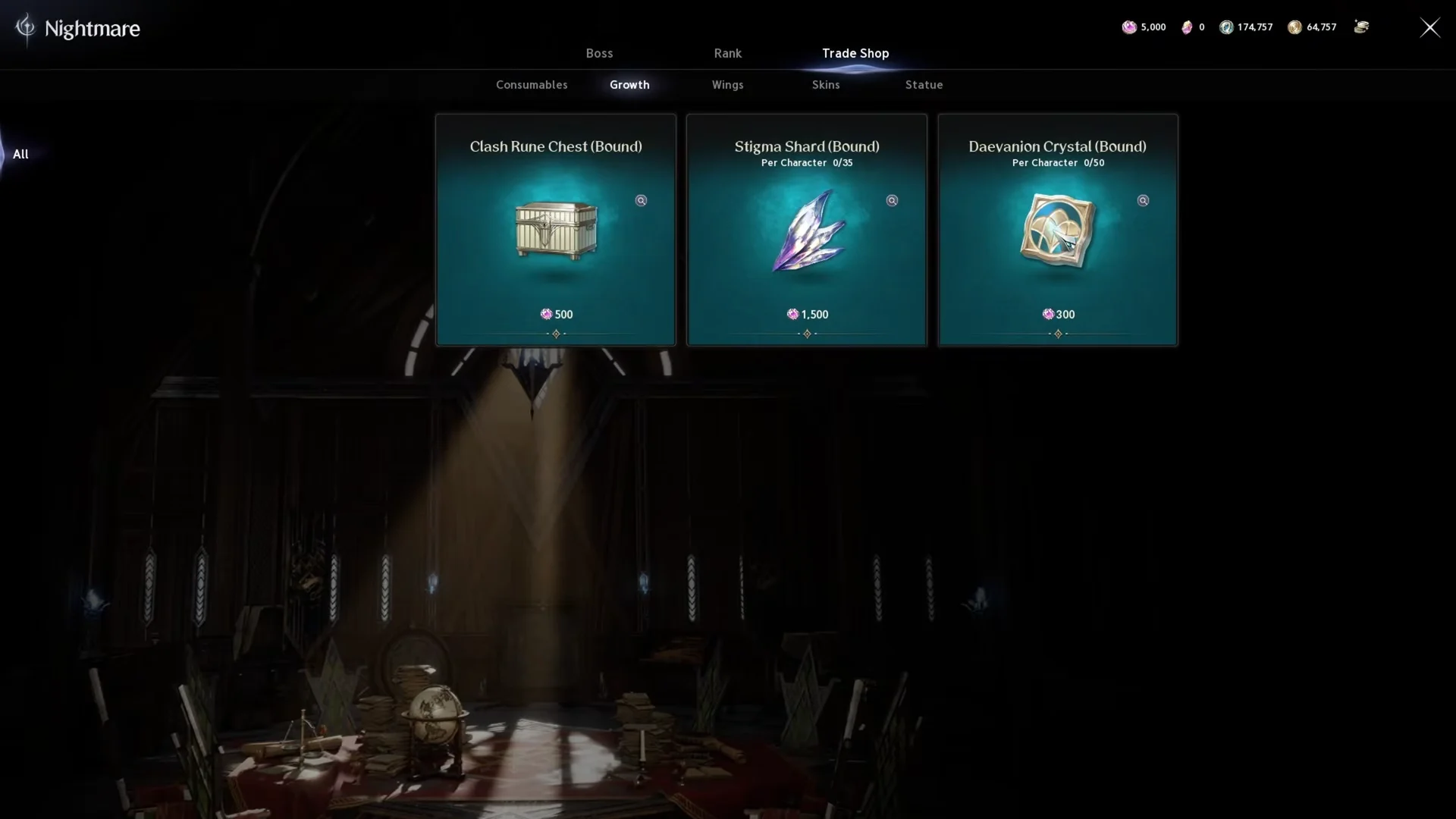 Acquisition Method 3: Nightmare Mode Trade Shop