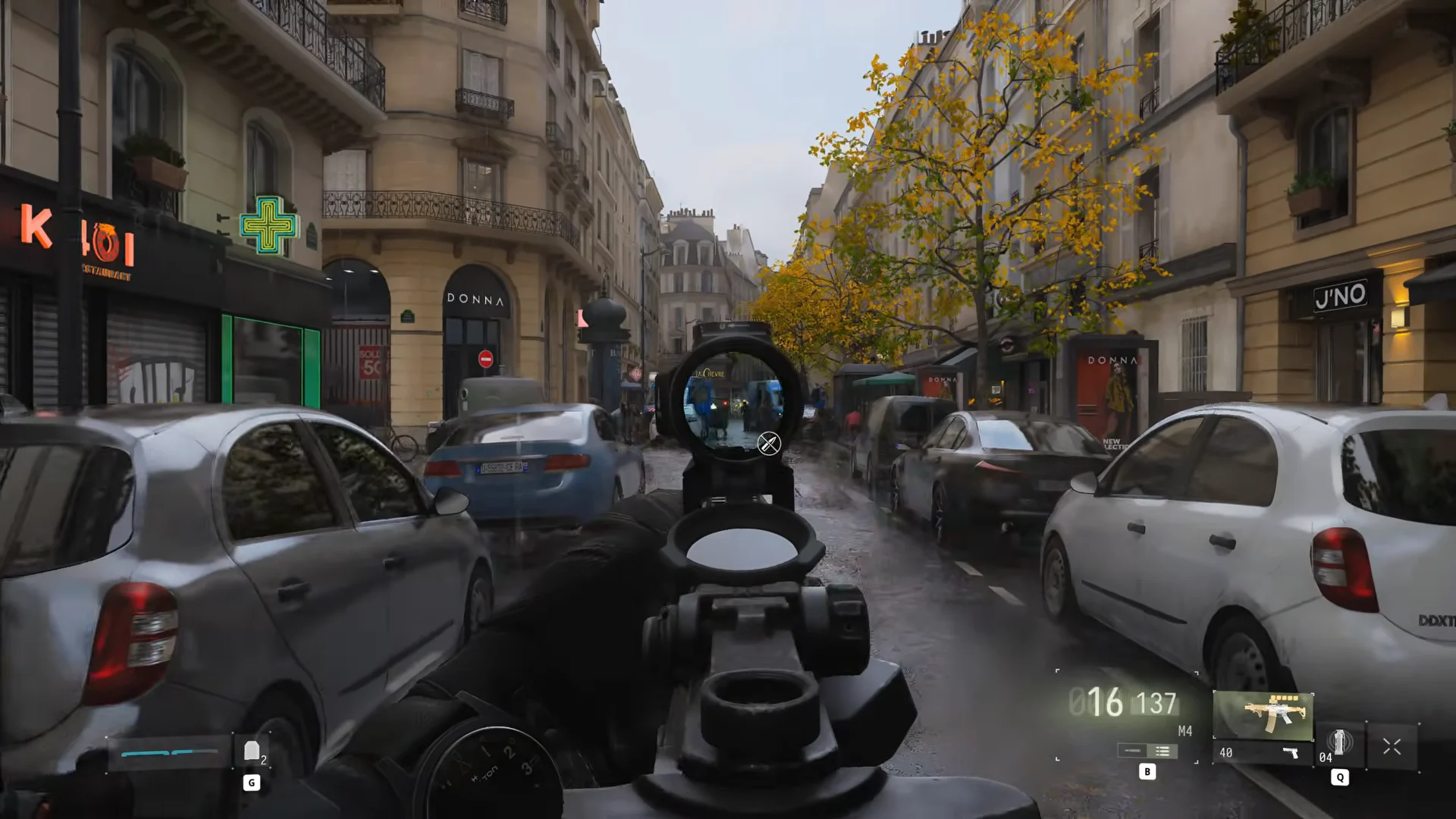 Street firefight on foot