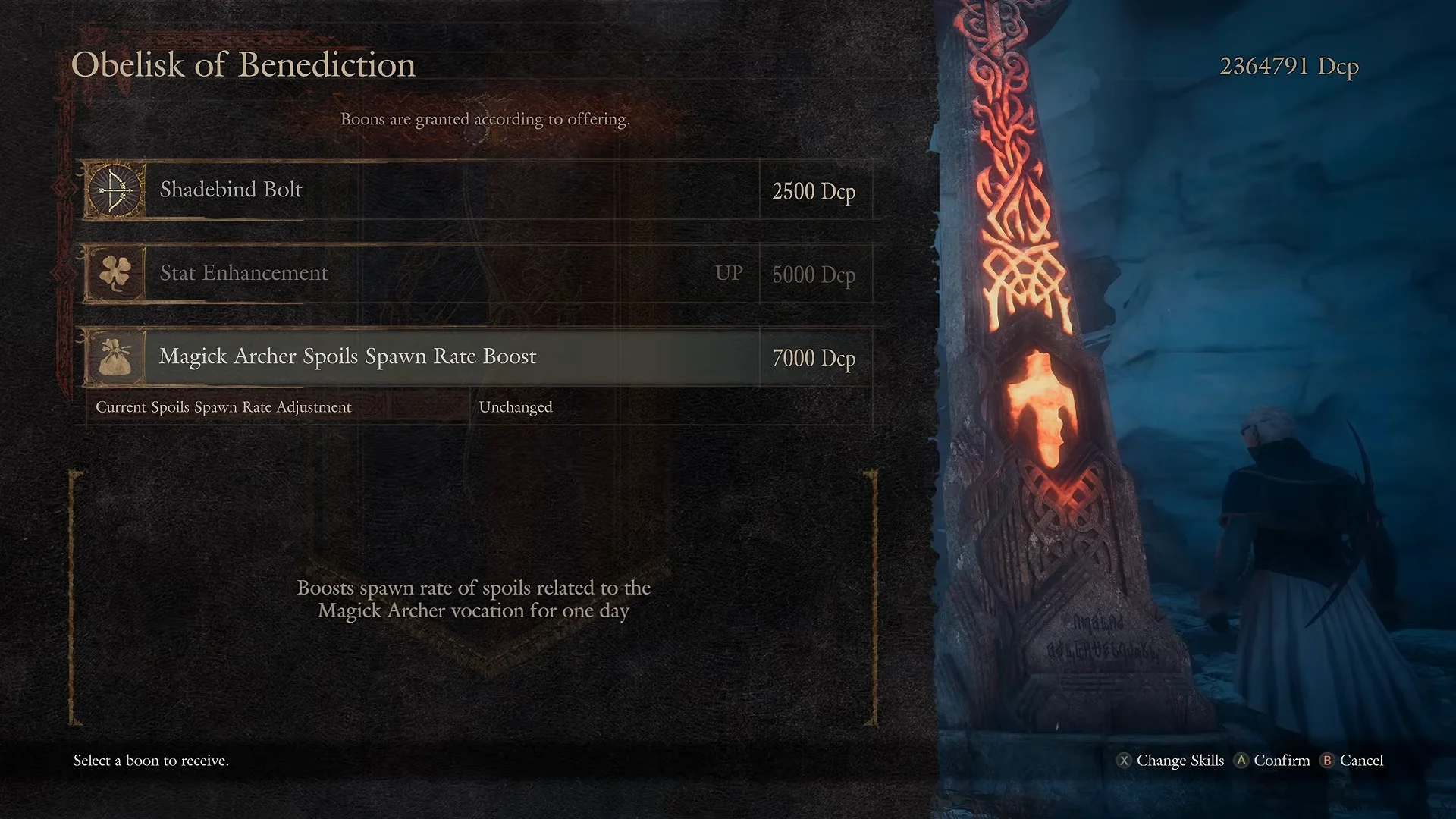 Activating Obelisk Vocation Boon