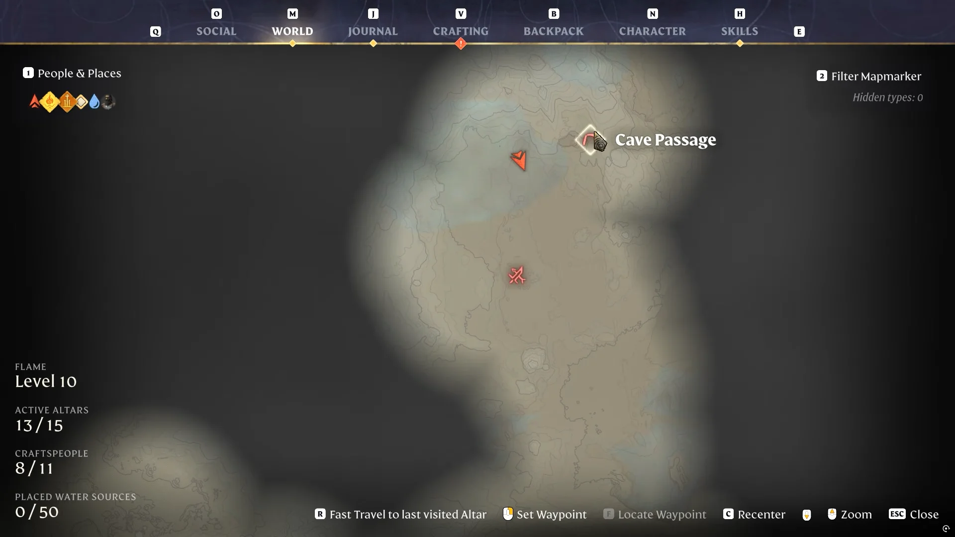World map navigation
