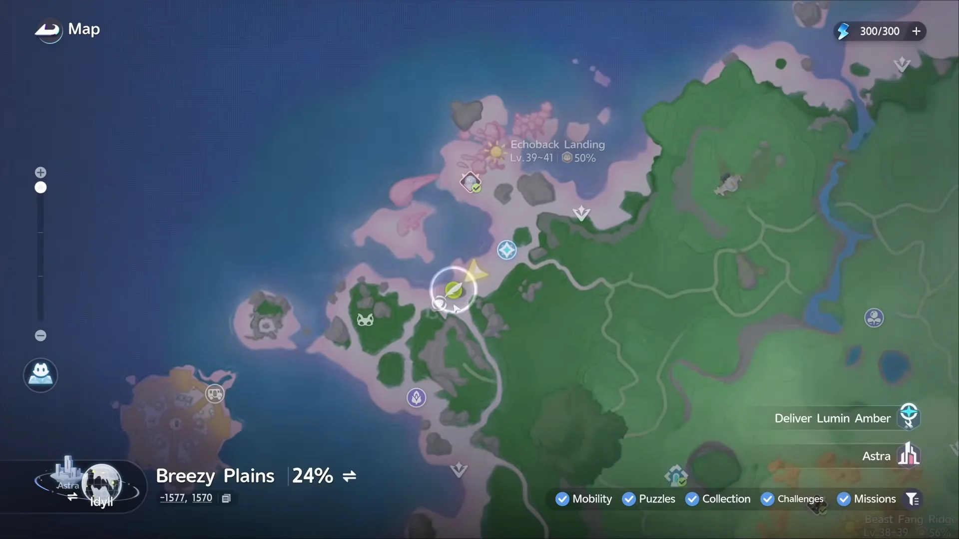 World Map Showing Echoback Landing Location
