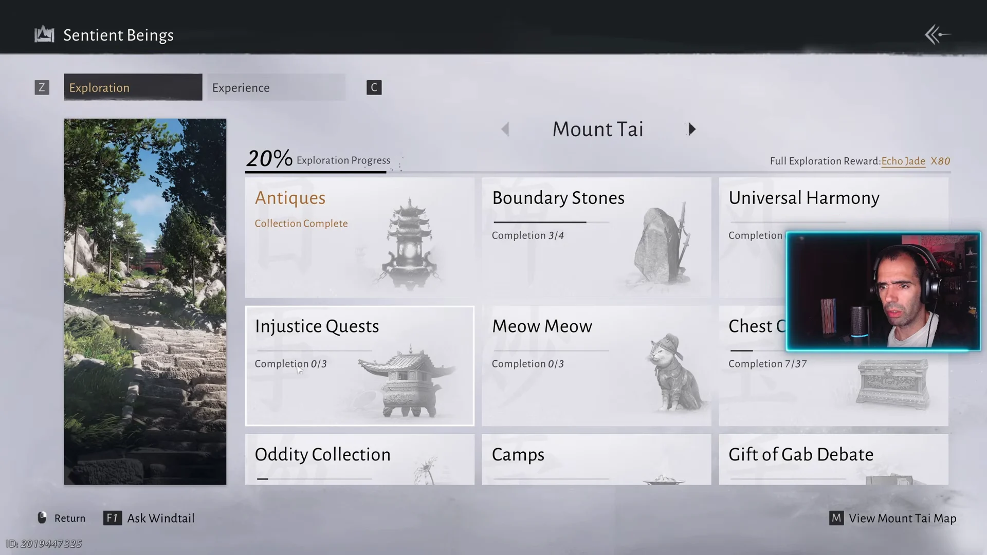 Exploration Menu & First Location