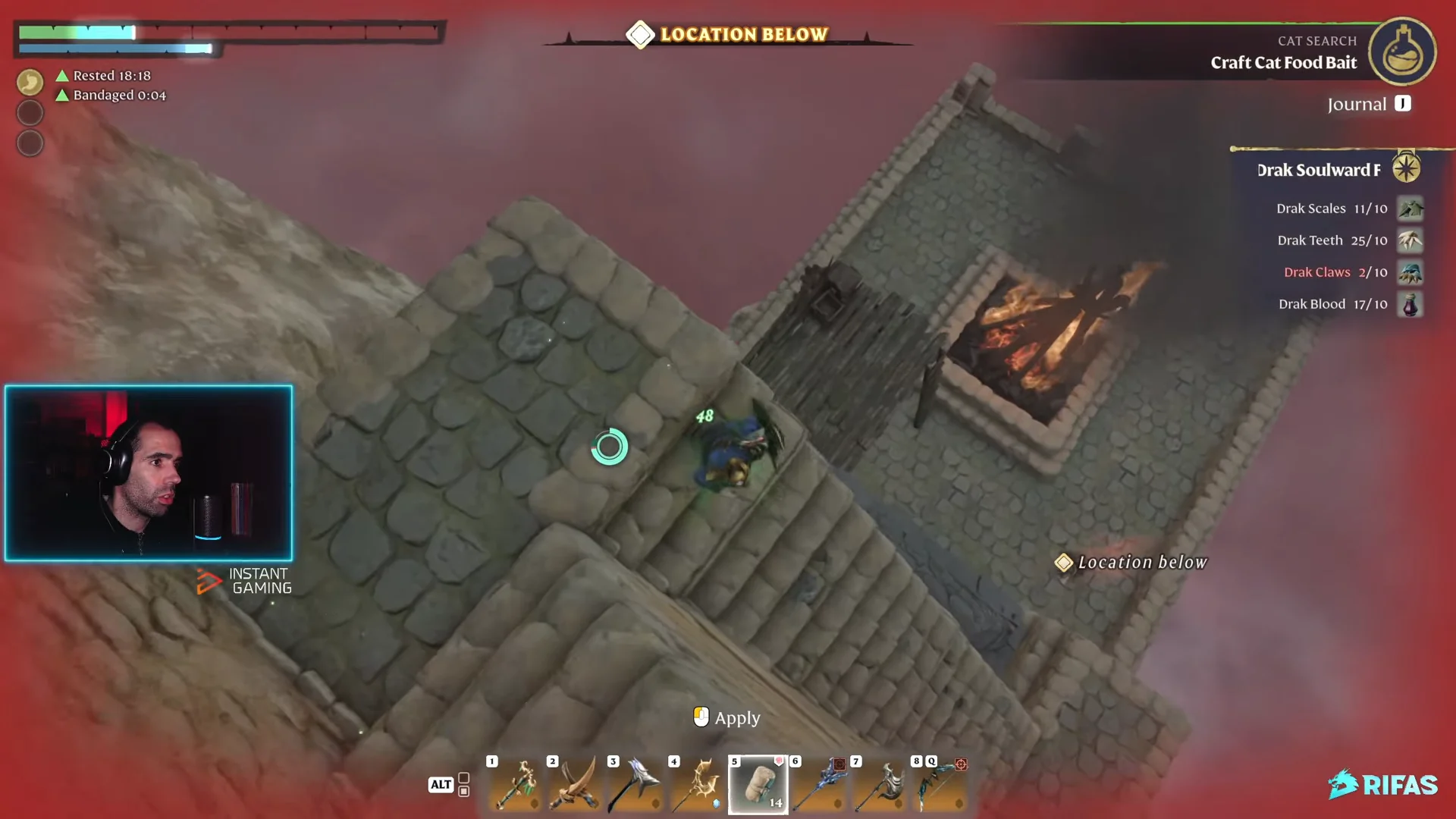Search This Area below the cliff