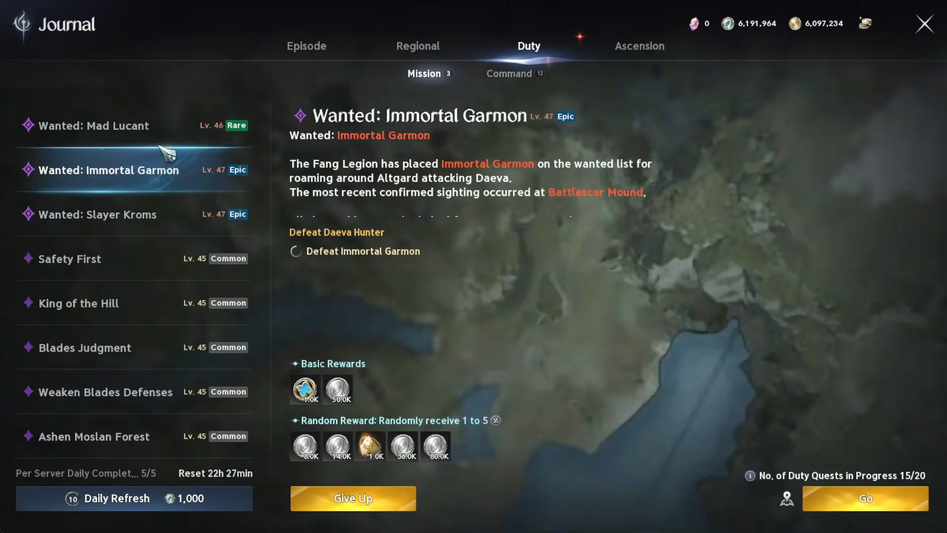 Duty Quests for Abyss Points
