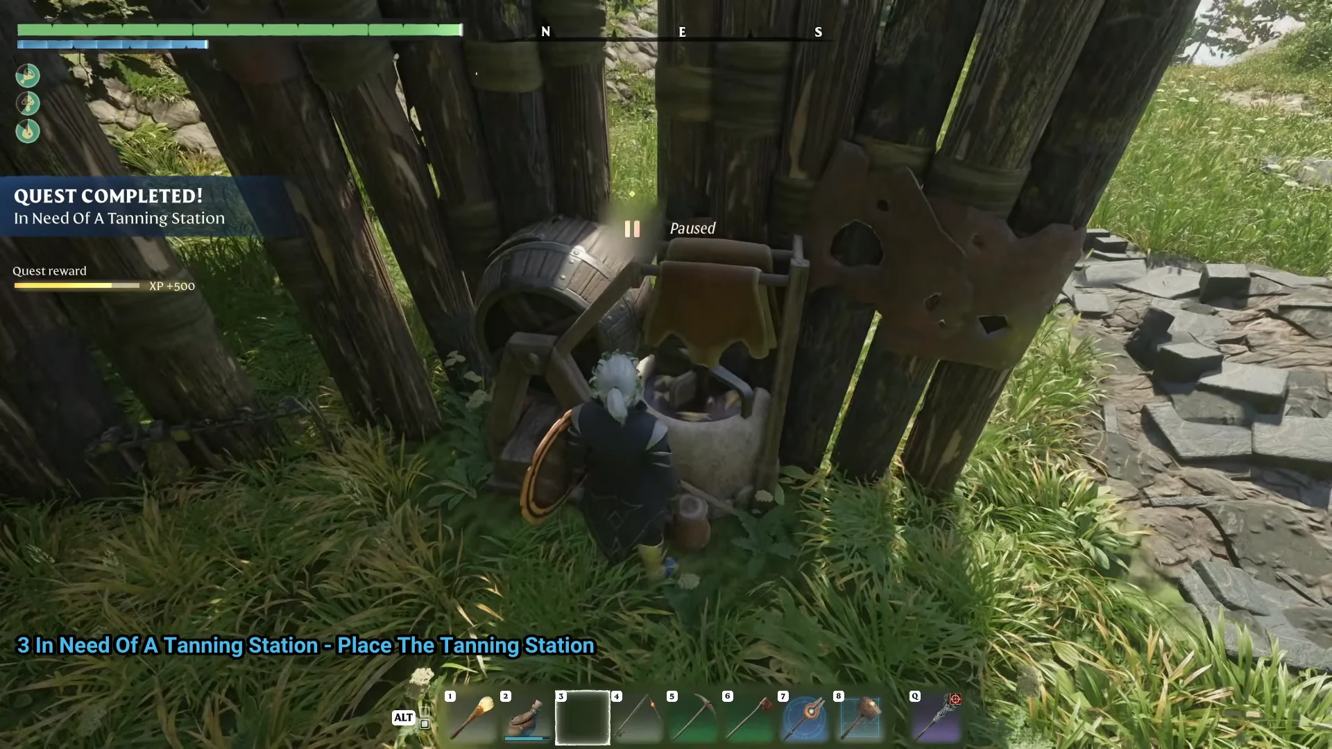 placing the Tanning Station, quest completed