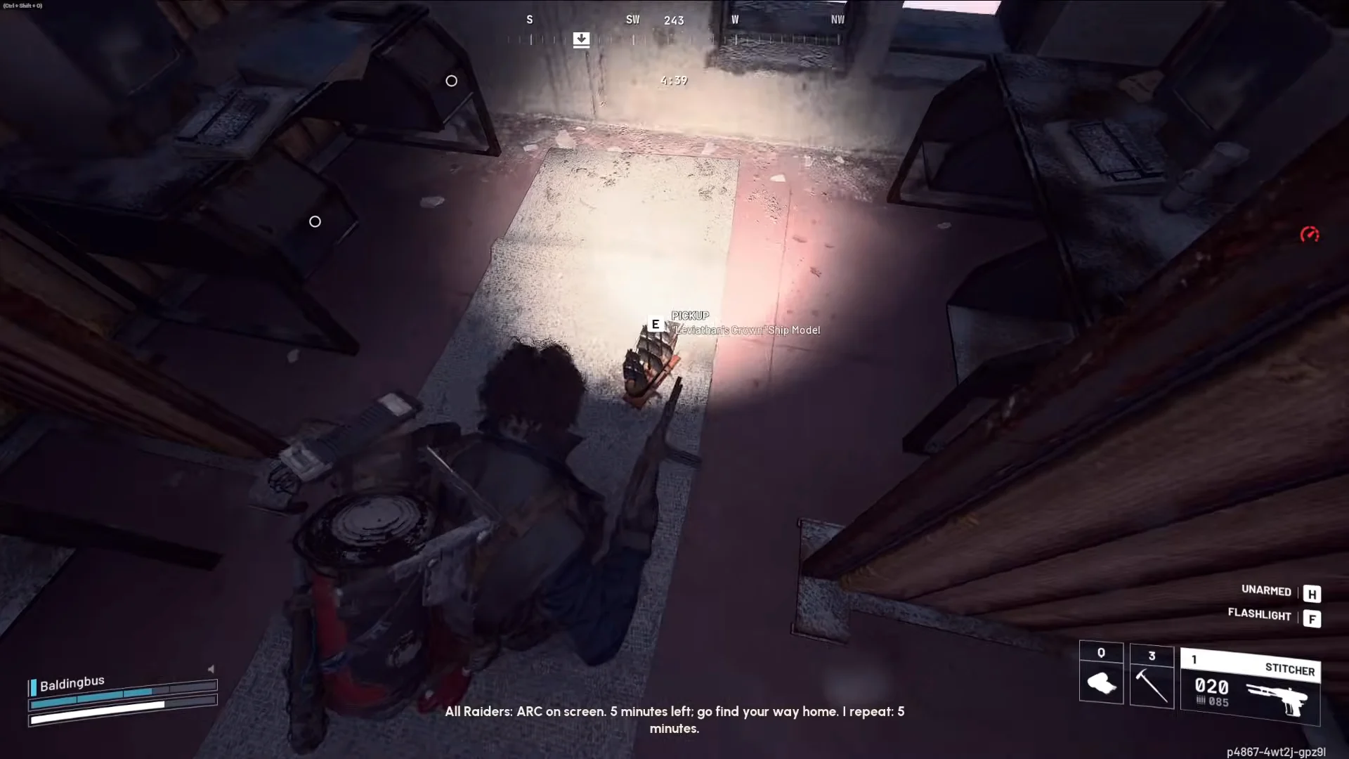 Inspecting Loot on the Ground
