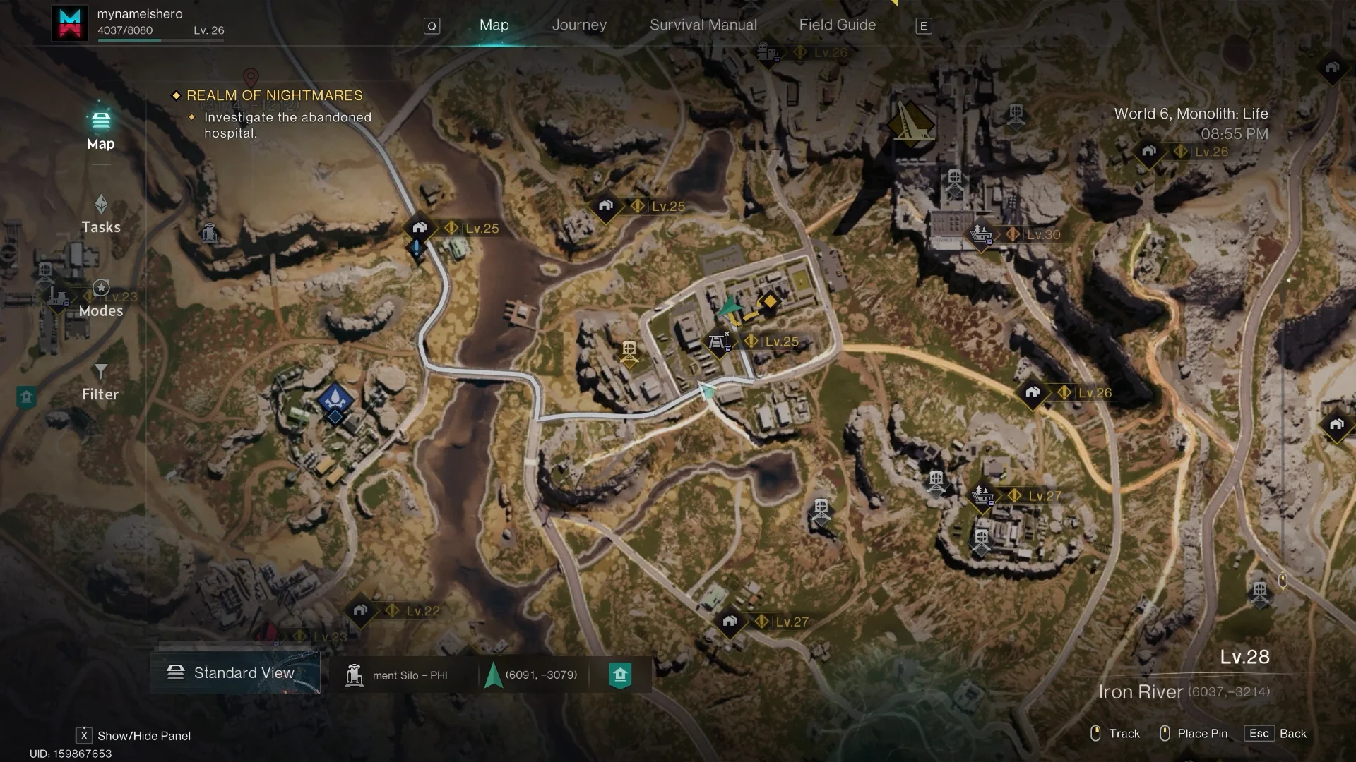 Map location reveal