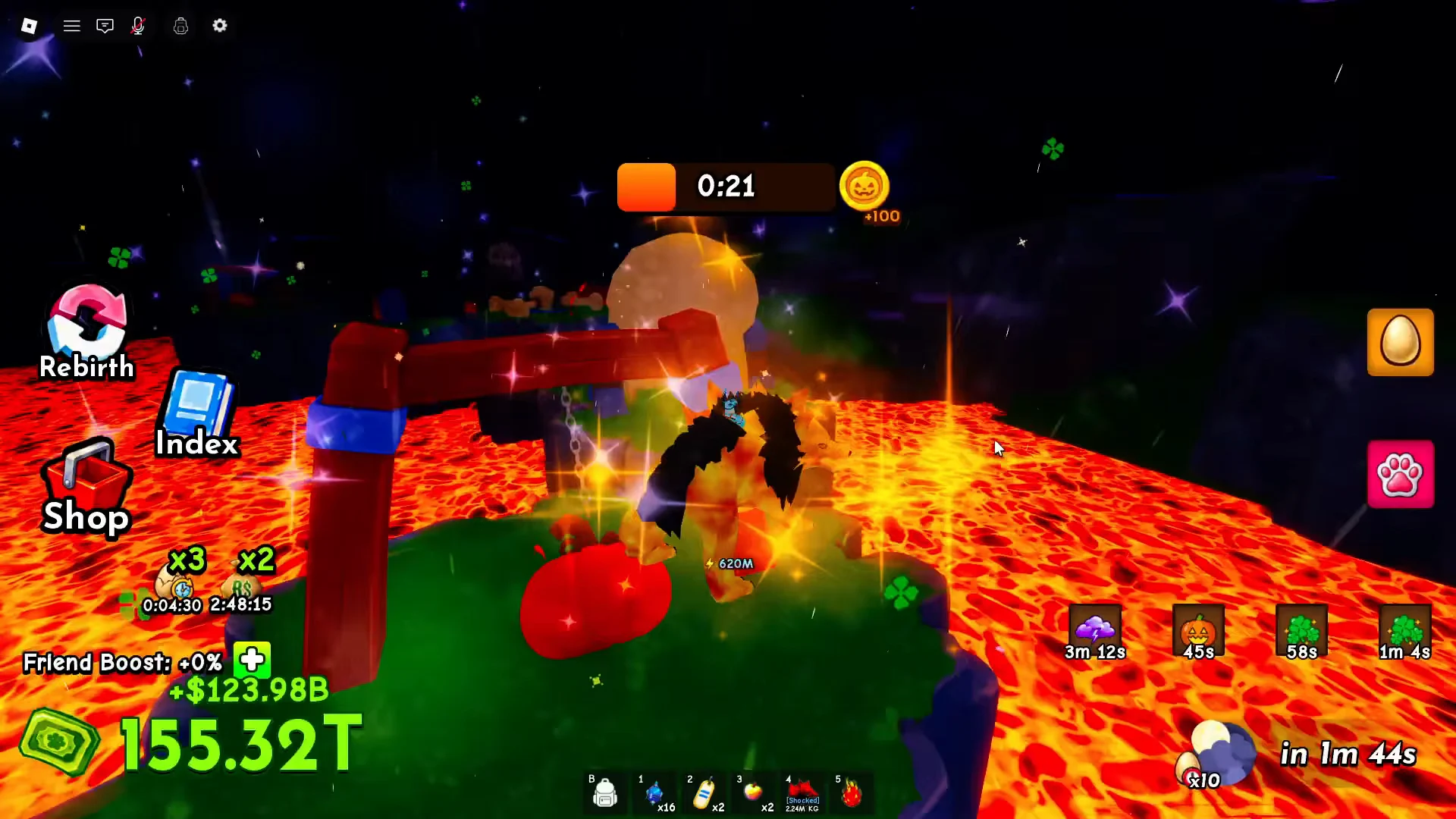 Platforming across the Lava Obby