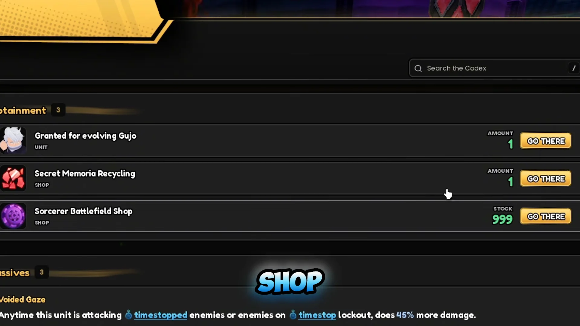 Using the Codex Search Function