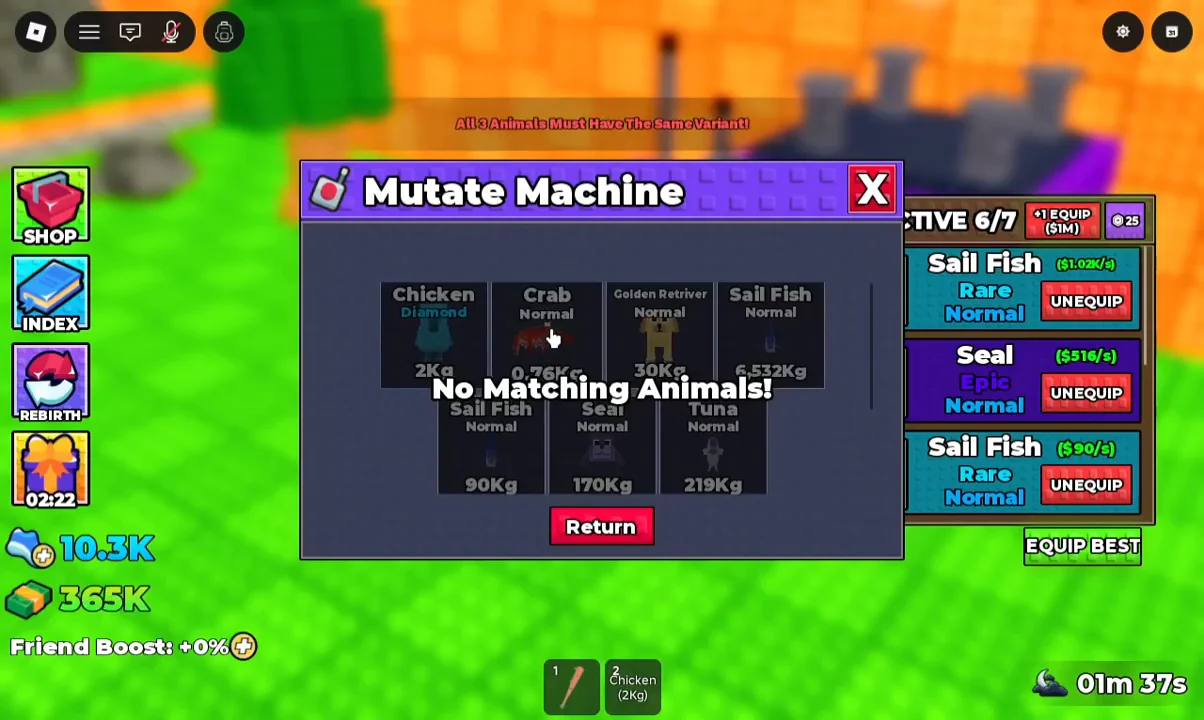 Second machine test & variant requirement
