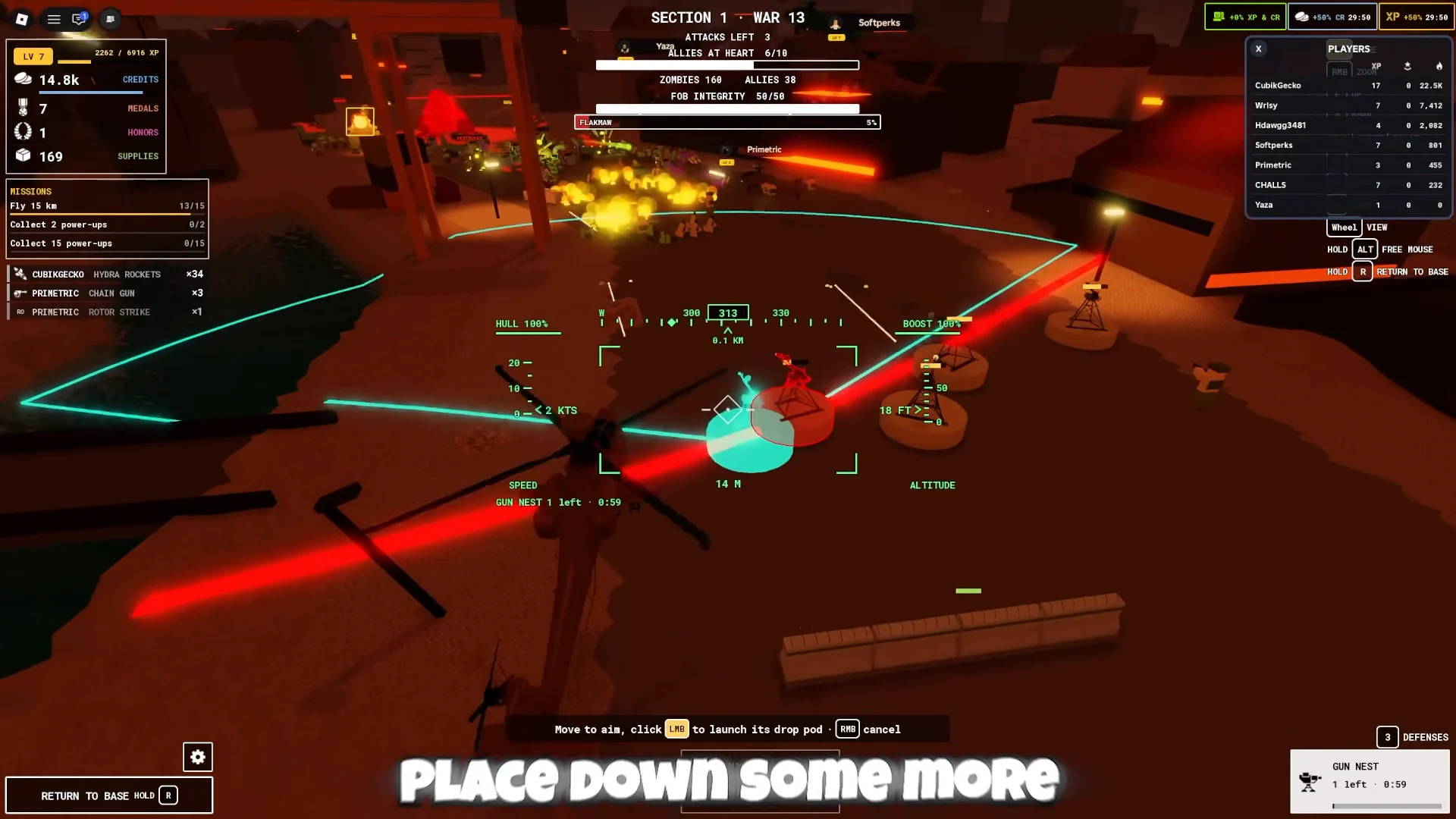 Rebuilding Gun Nests Against the Swarm