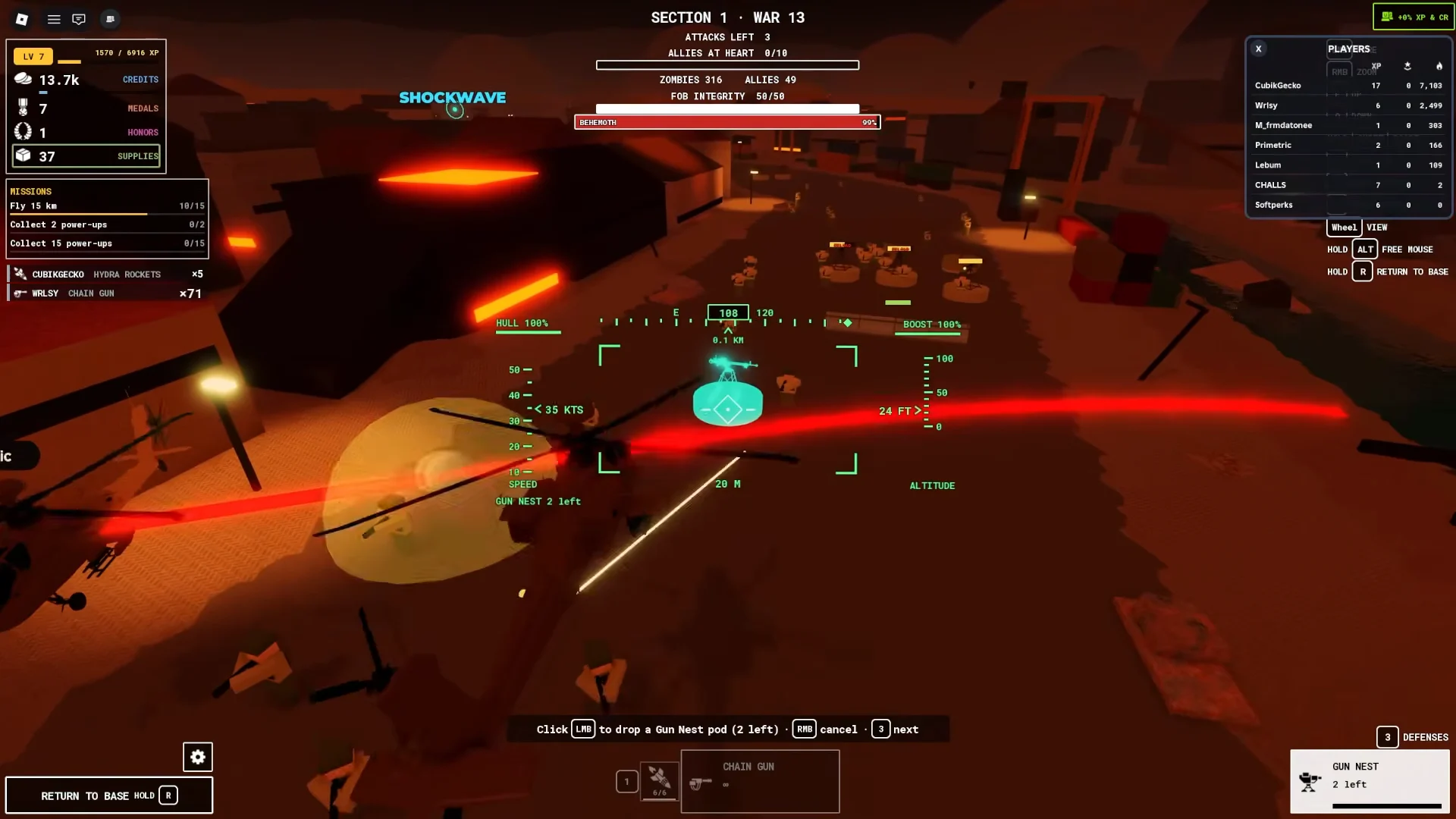 Placing Gun Nests