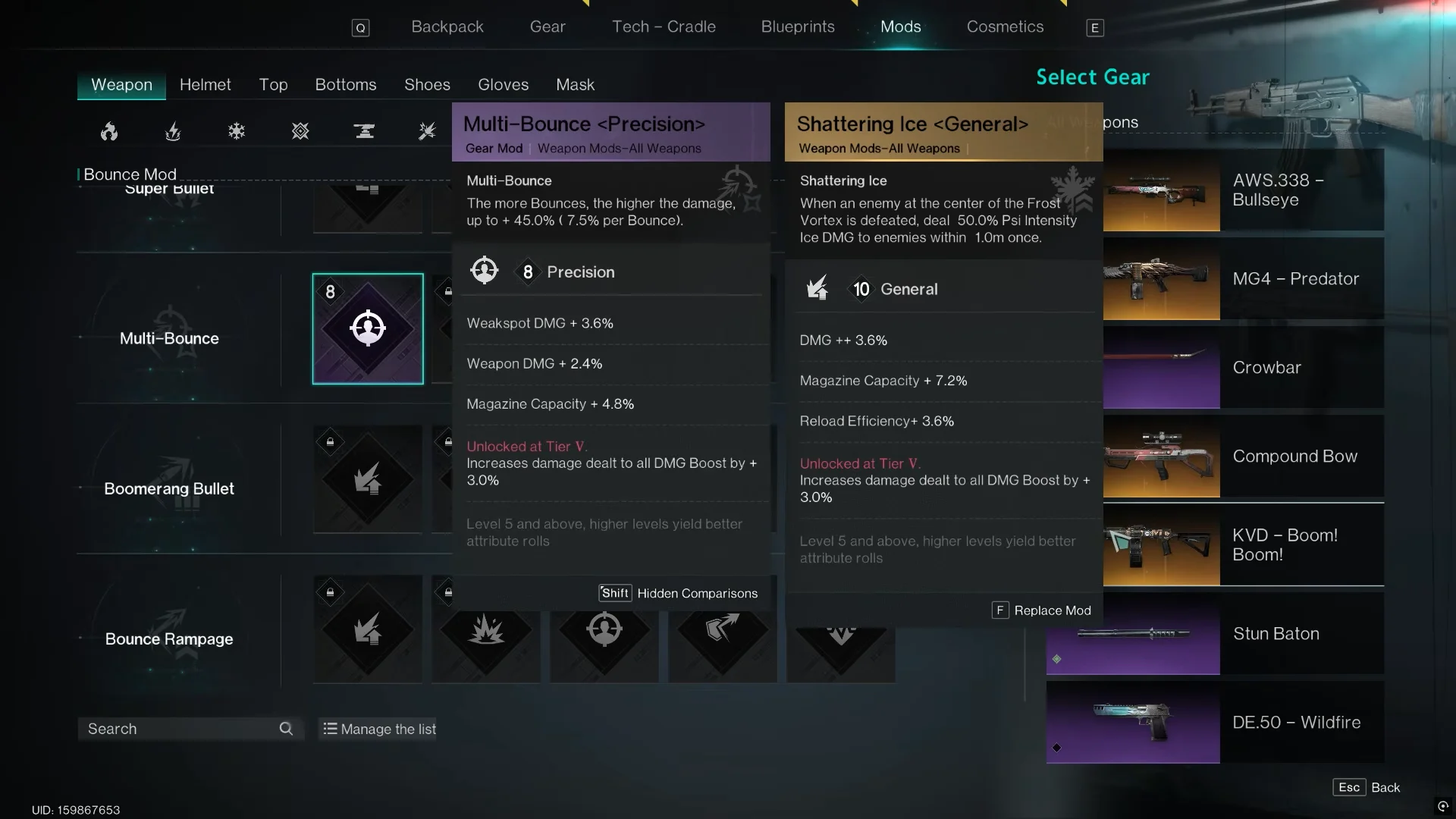 Replacing an Equipped Mod