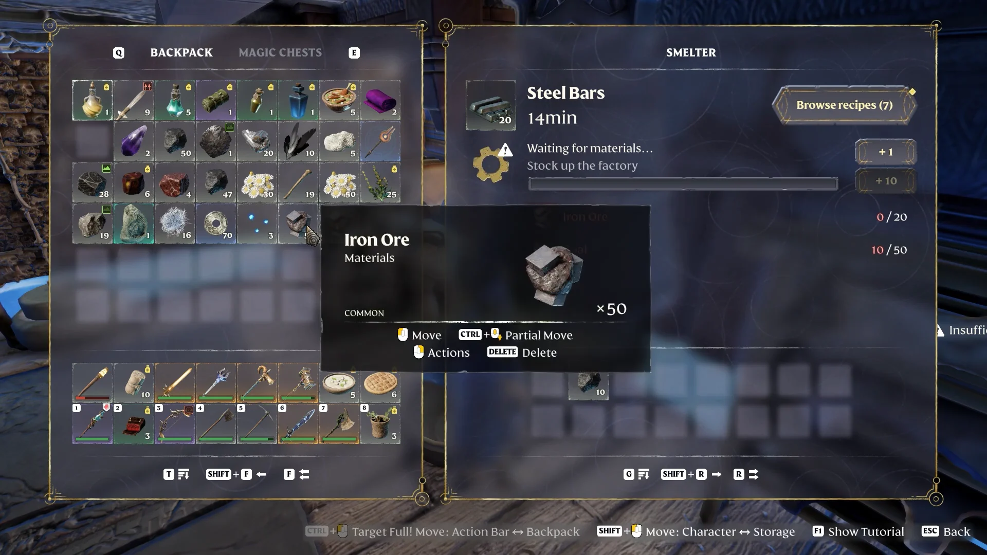 Steel Bars working at the furnace