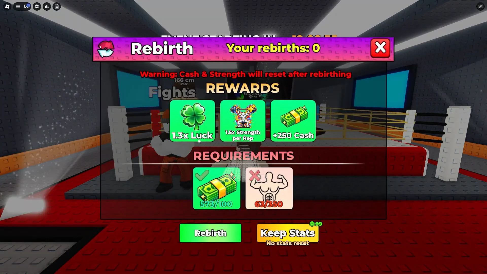 Upgrading Skills & Rebirth Requirements