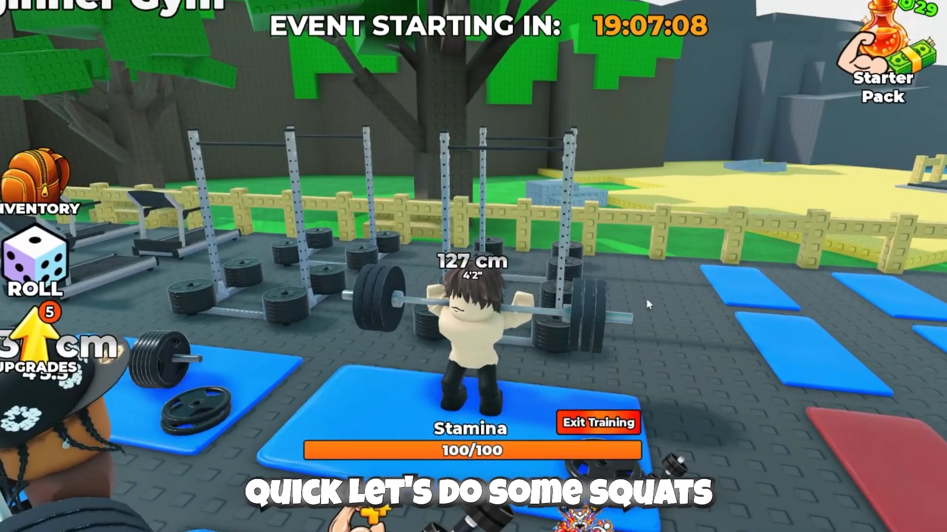 Beginner Gym Workout (Squats)